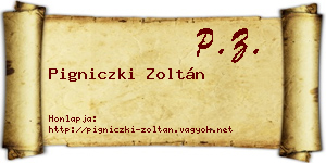 Pigniczki Zoltán névjegykártya